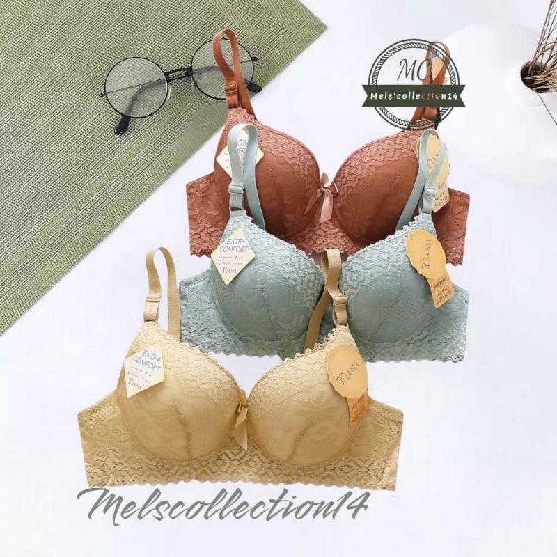 Bra ada kawat brukat 702 push up bra busa tipis cup besar bh harian size 36 -42