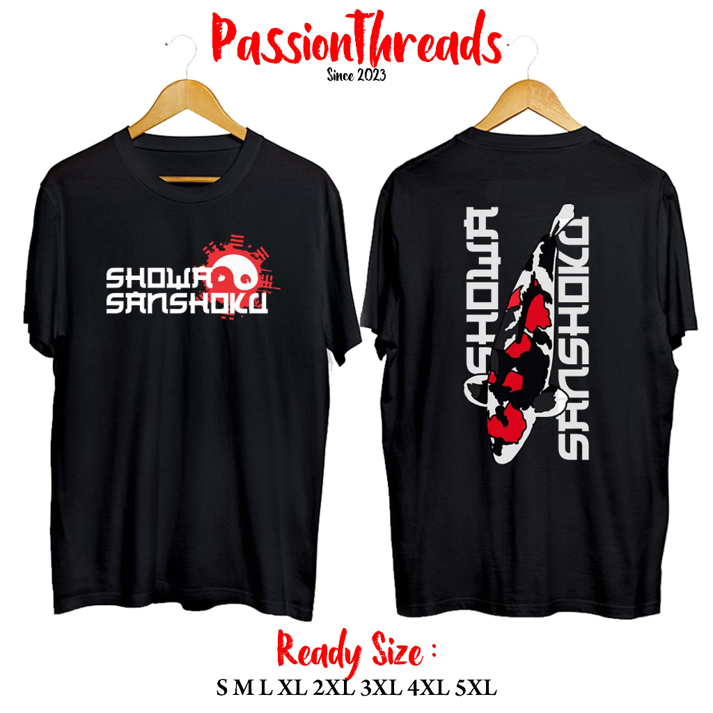 KAOS KOI SHOWA SANSHOKU JUMBO ALL SIZE S M L XL 2XL 3XL 4XL 5XL