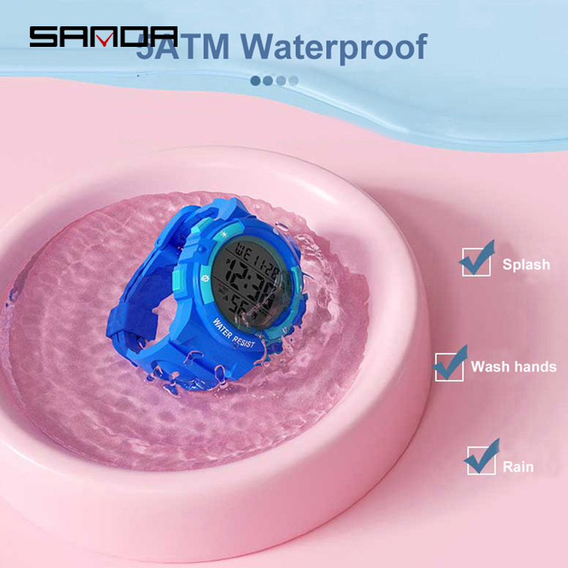 SANDA 1889 Jam Tangan Anak Digital 3 in 1 Anak Sekolah Sport Watch Anti Air 5ATM WATCHKITE WKOS