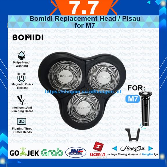 Bomidi Replacement Head Mata Pisau Pengganti for Electric Shaver M7 3 Bilah Mata Pisau ECM Perawatan Pria Cukur Kumis Jenggot