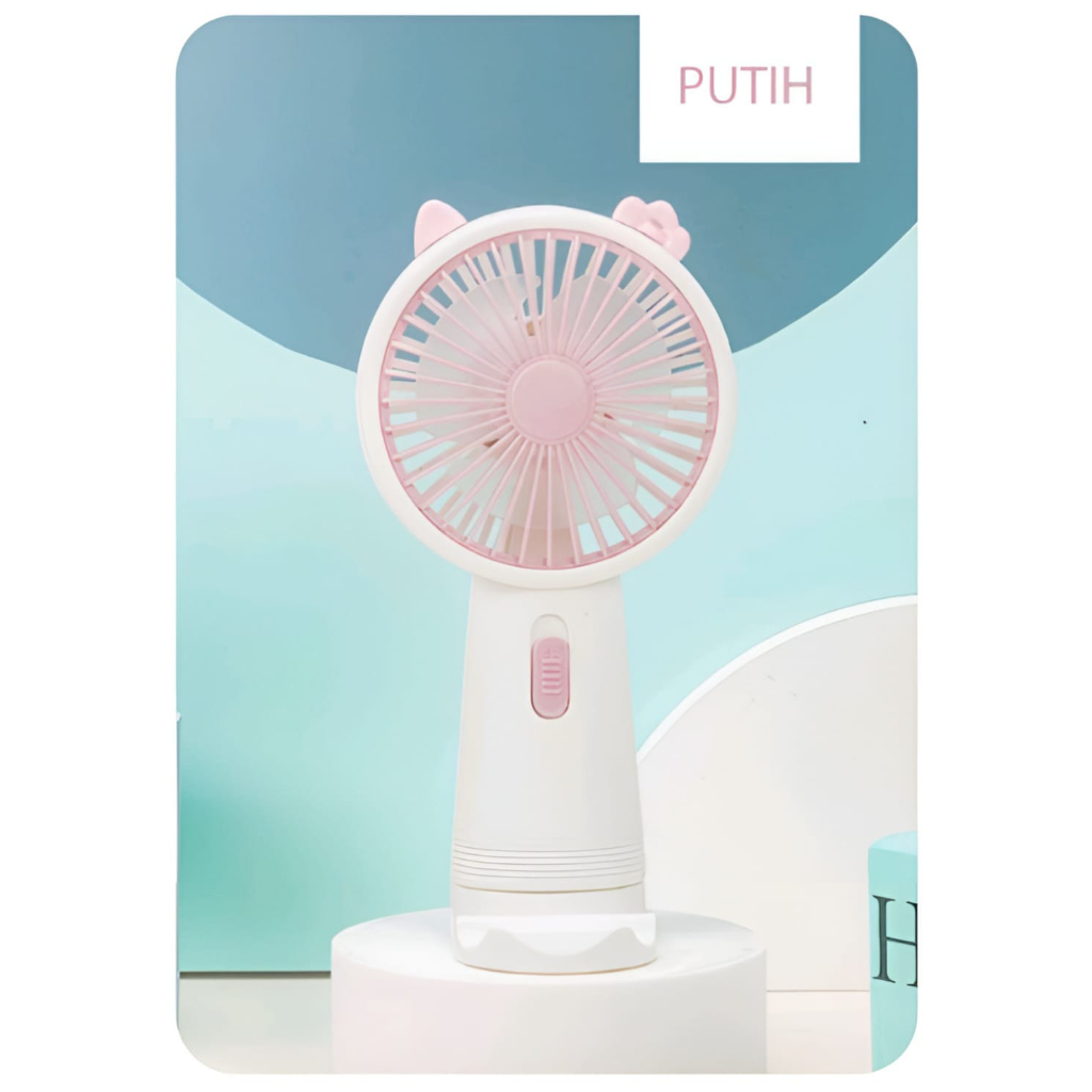 KIPAS ANGIN MINI PORTABLE / KIPAS GENGGAM KARAKTER / KIPAS ANGIN LAMPU LED FREE PACKING BUBBLEWRAP FBL