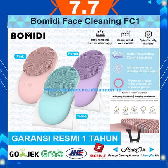 Bomidi FC1 Facial Cleansing Silicone Alat Cuci Muka Pembersih Wajah Sikat lembut Electric Wash Face Clean Sensitive IPX7 Waterproof