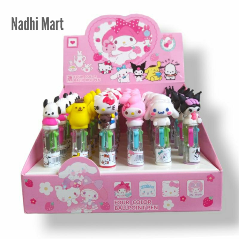 

SANRIO PULPEN 4 WARNA / PULPEN MINI / BP 4W QM-881