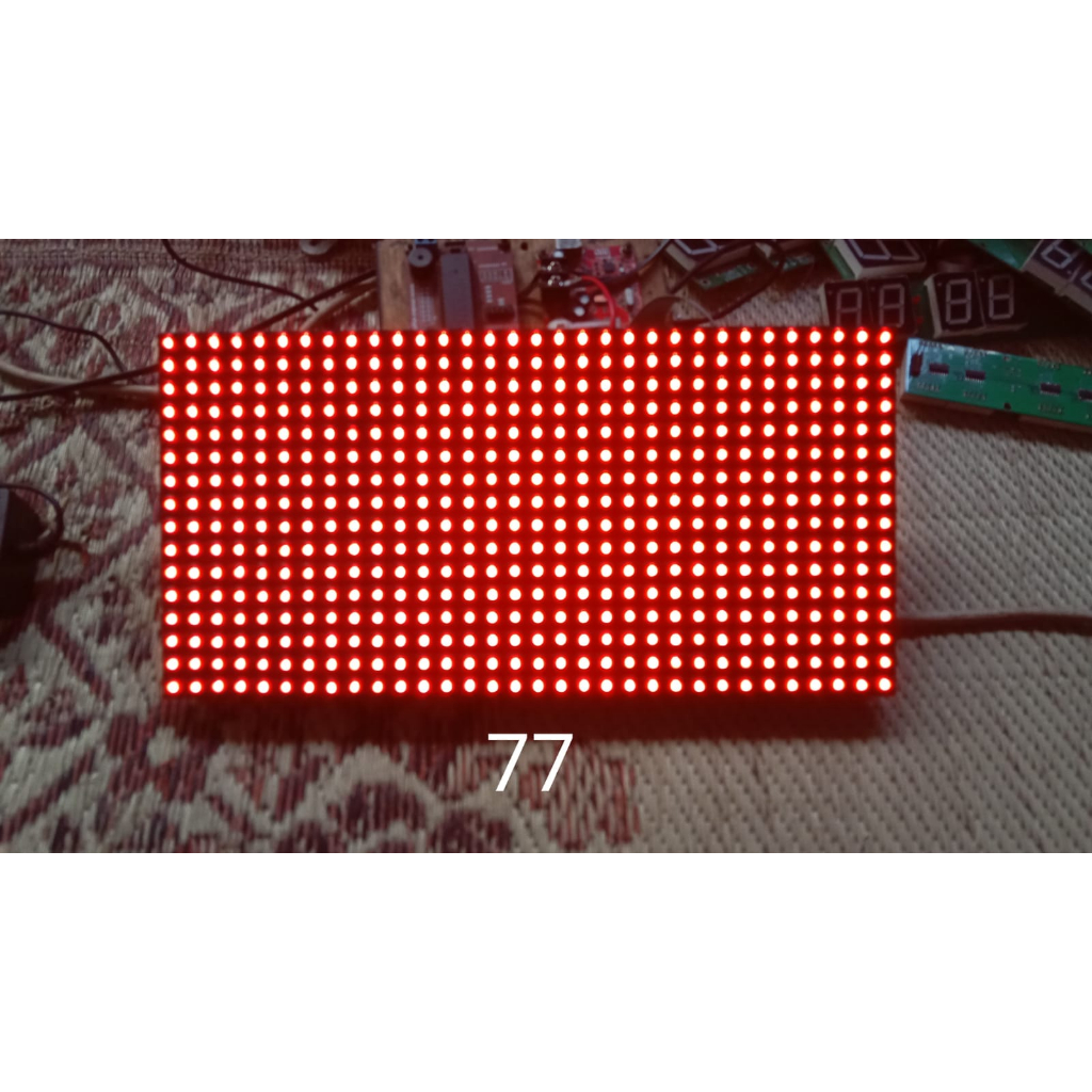 panel p10  led merah outdor second