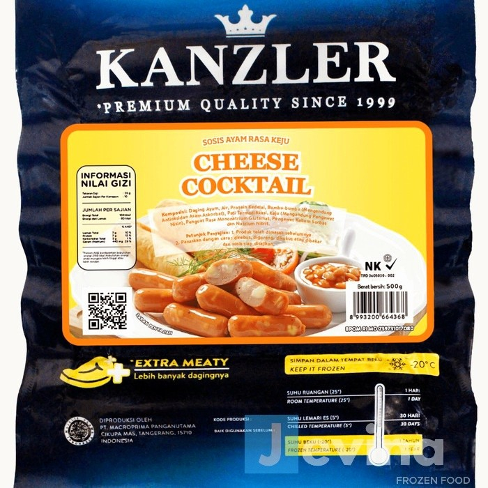 

KANZLER SOSIS CHEESE COCKTAIL 500 gr