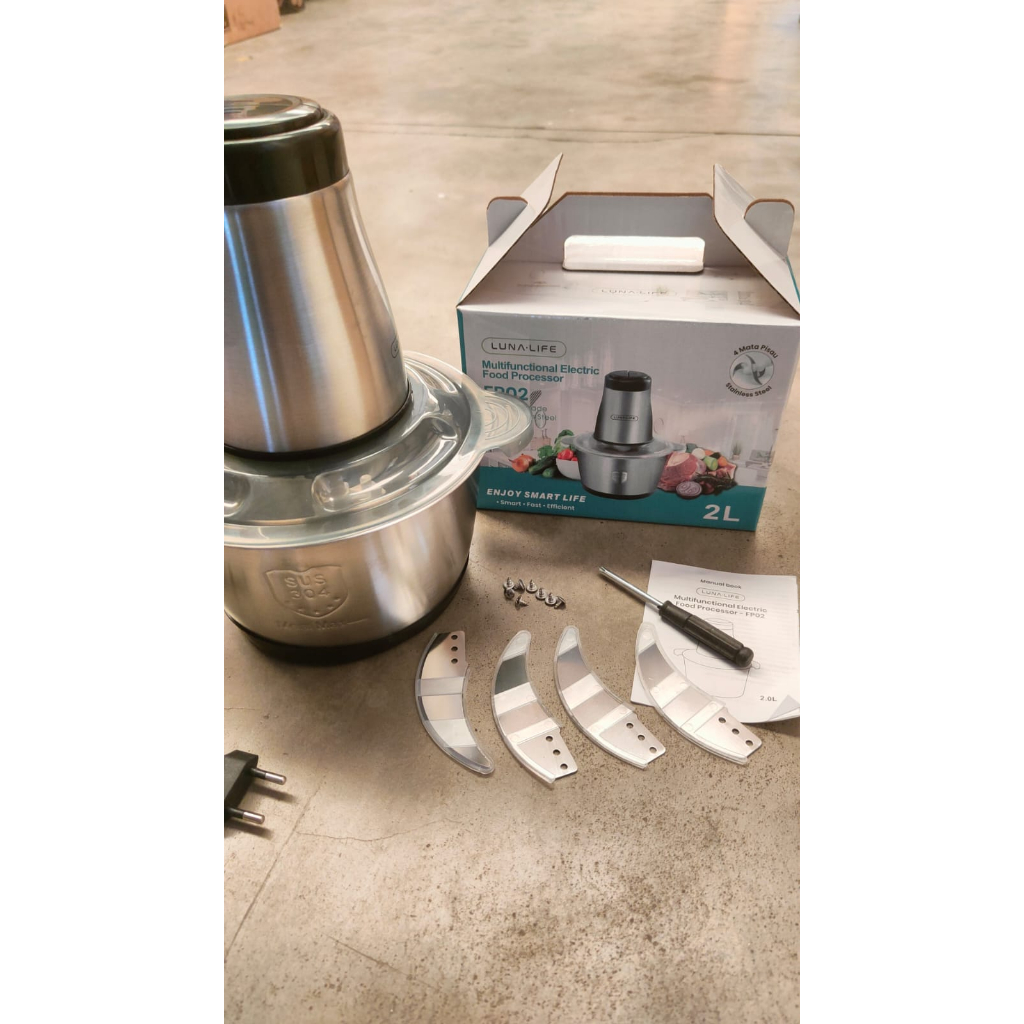 [TERMURAH] Food Chopper LUNALIFE FP 02  / Penggiling Makanan / Food Processor