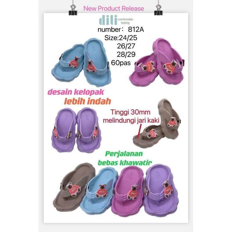 Sandal Jepit Anak Perempuan Anti Slip