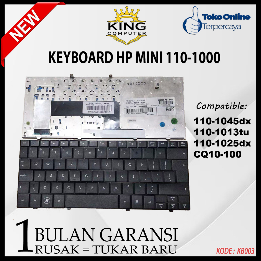 KEYBOARD LAPTOP HP MINI 110-1000