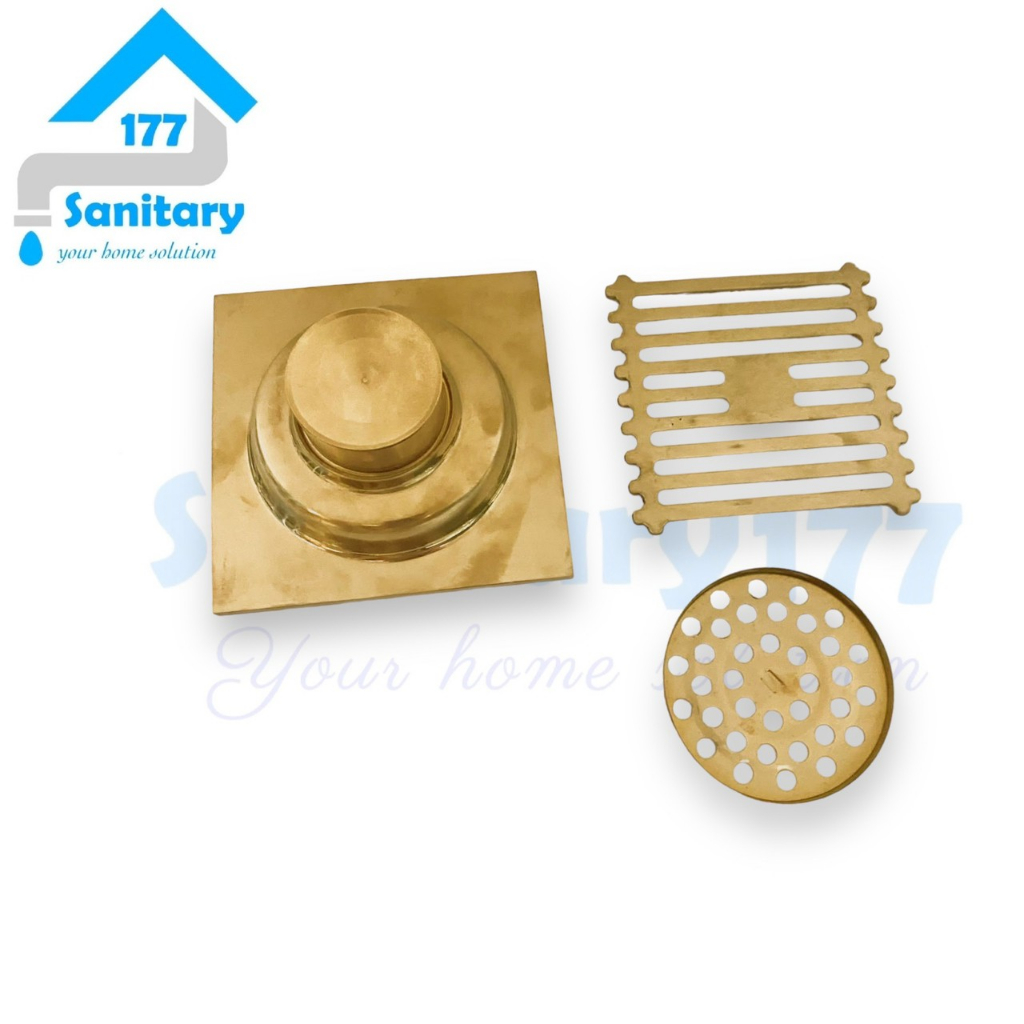 Saringan Got Kuningan GoLD Antik kotak 15G- Floor Drain Saringan Air Kamar Mandi brain strainer anti kecoa tikus unik unique emas kuning