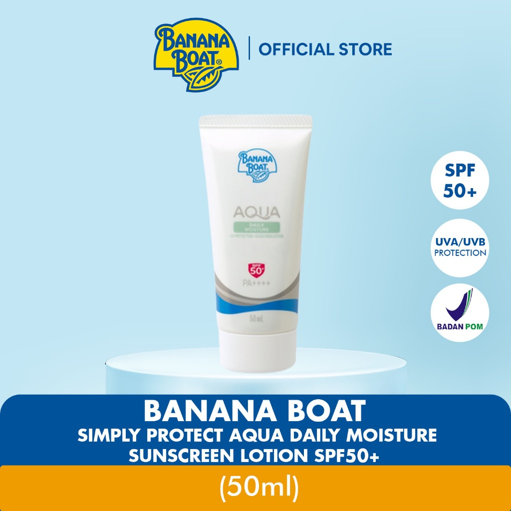 Banana Boat Simply Protect Aqua Daily Moisture Sunscreen Lotion SPF50+ 50 mL