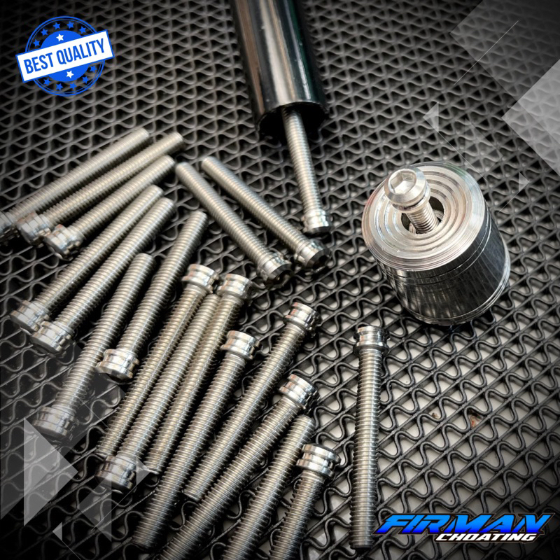 BAUT CUSTOM PROBOLT JALU STANG RX KING DLL 2 Biji M6x45 STAINLESS ANTI KARAT (2 Biji)