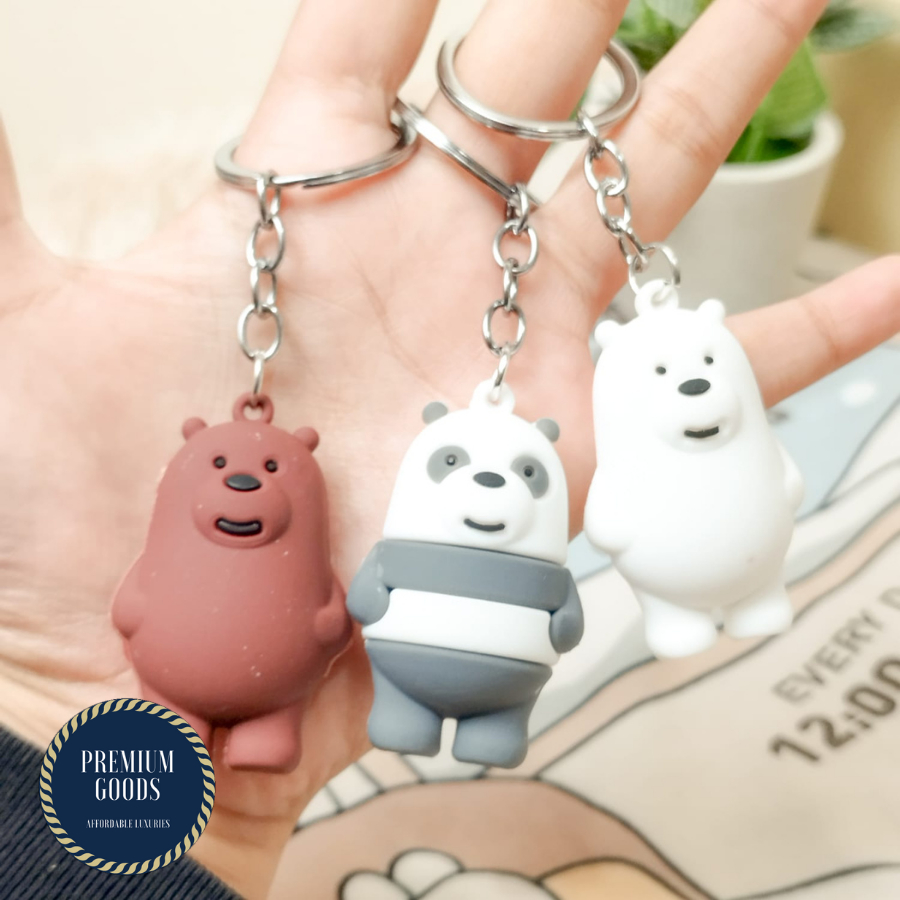 GANTUNGAN KUNCI / TAS WE BARE BEAR  WBB STANDARTD LUCU UNIK PANDA GRIZZLY ICE BEAR TERMURAH READY CO