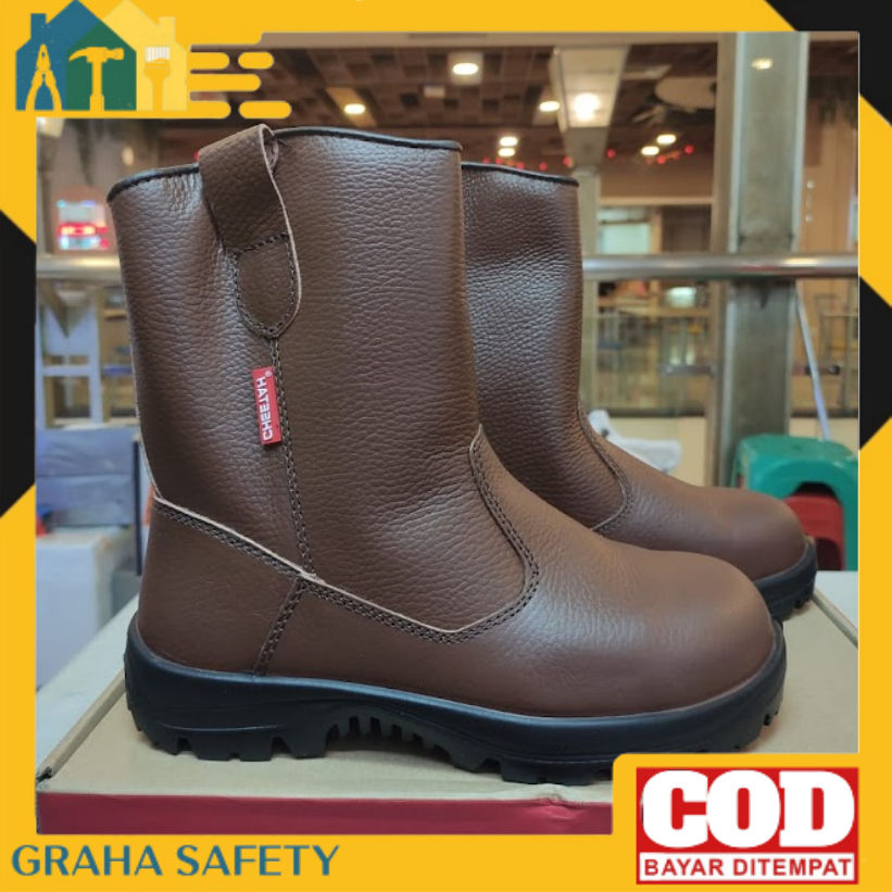 Sepatu Safety Cheetah 7288 Coklat - Safety Shoes Cheetah 7288 Brown Berkualitas