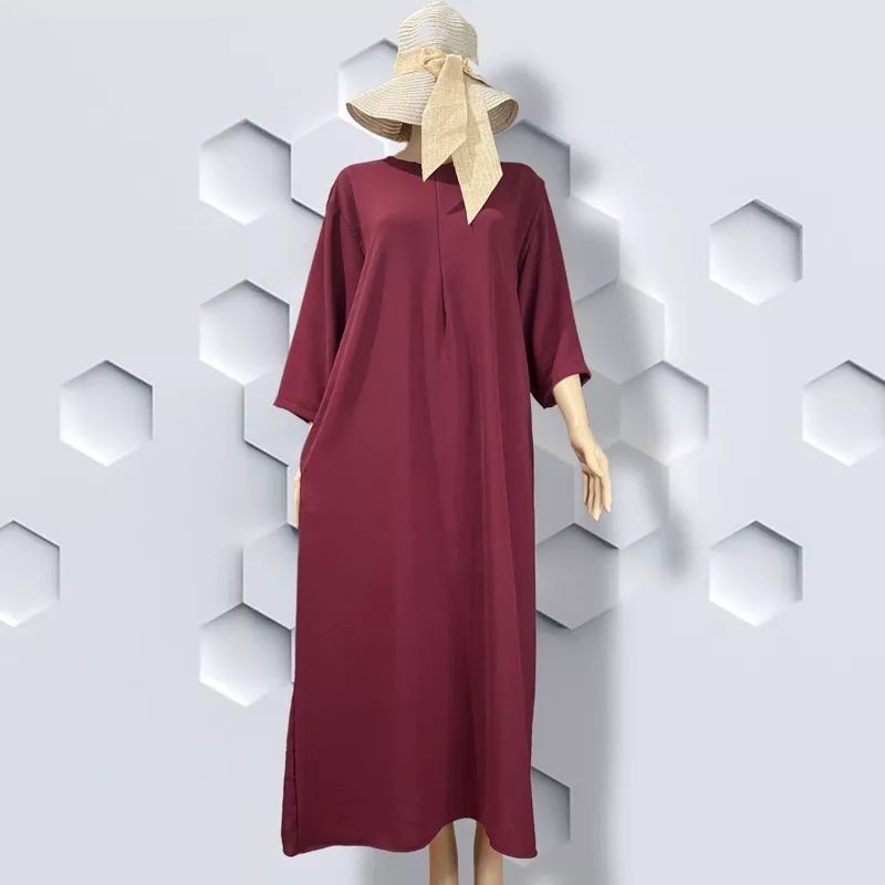 TURUN HARGA DASTER CRINKLE POLOS WANITA MODEL TANGAN 3/4 JUMBO LD 120