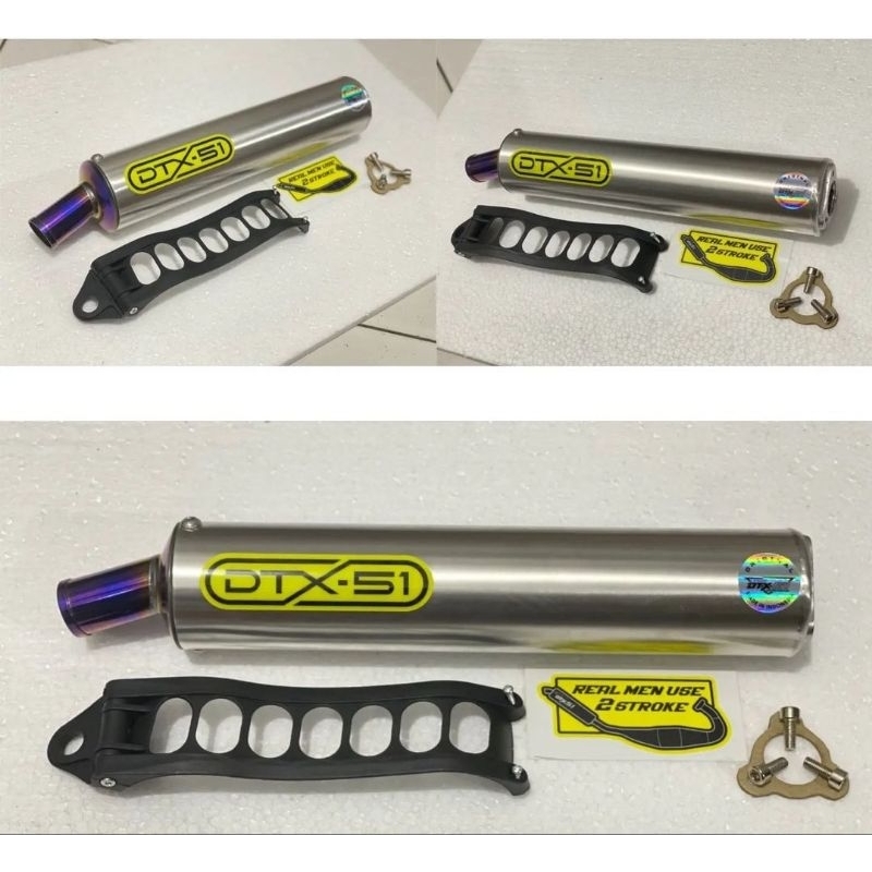 Silincer Only Almunium Silver Pro Moncong blue Original dtx-51 Ultimate Muffler