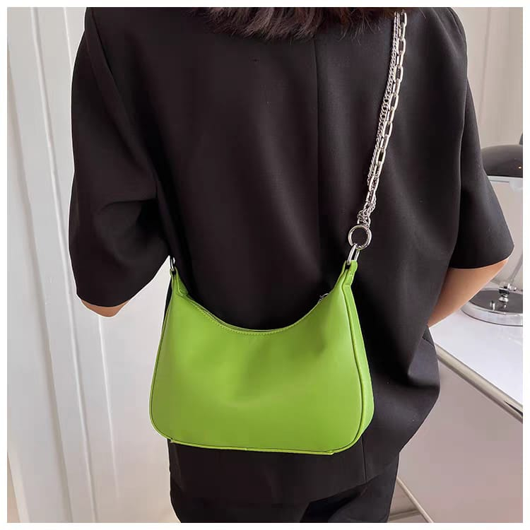 (PINK_IMP) New Import Tas fashion Wanita. Tali Bahan &amp; Tali Rantai . 1 Ruang Ready 3 Warna . Bahan Kulit . Premium