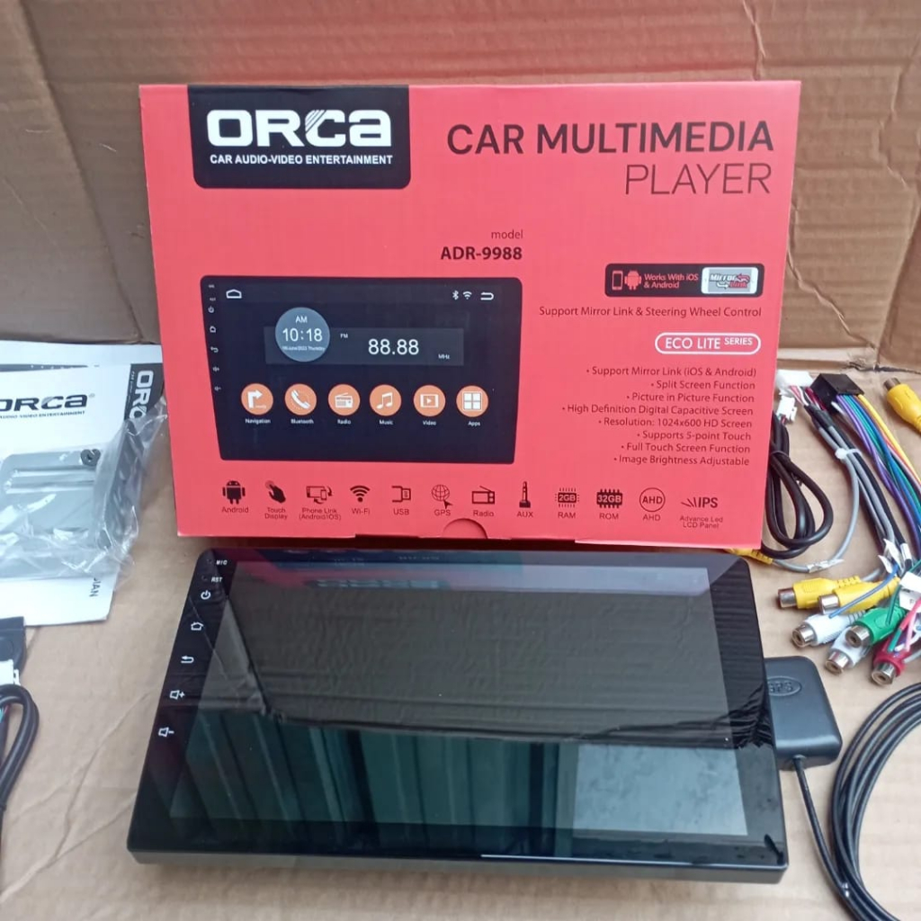 Head unit android Orca 9 inch ANDROID ORCA 9&quot; RAM 2/32 ADR-9988 Car Radio headunit android universal 9 inchi Head Unit Orca ADR 9988 Double Din Android 9inch