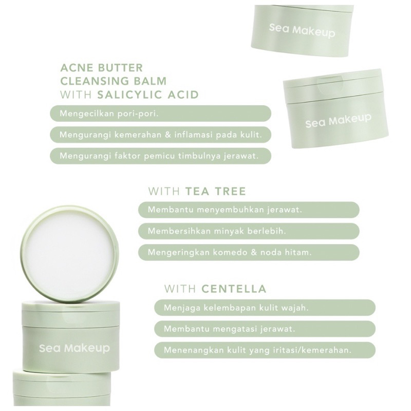 Sea Makeup Acne Cleansing Balm 100gr Original BPOM COD Pembersih Make Up 100g