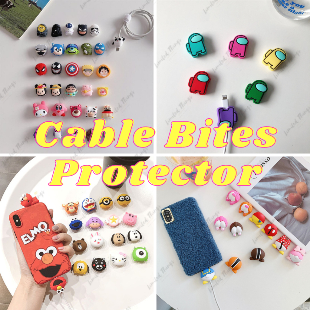 Cable Bites Avengers Unicorn Pelindung Kabel Protector Character Cartoon Among
