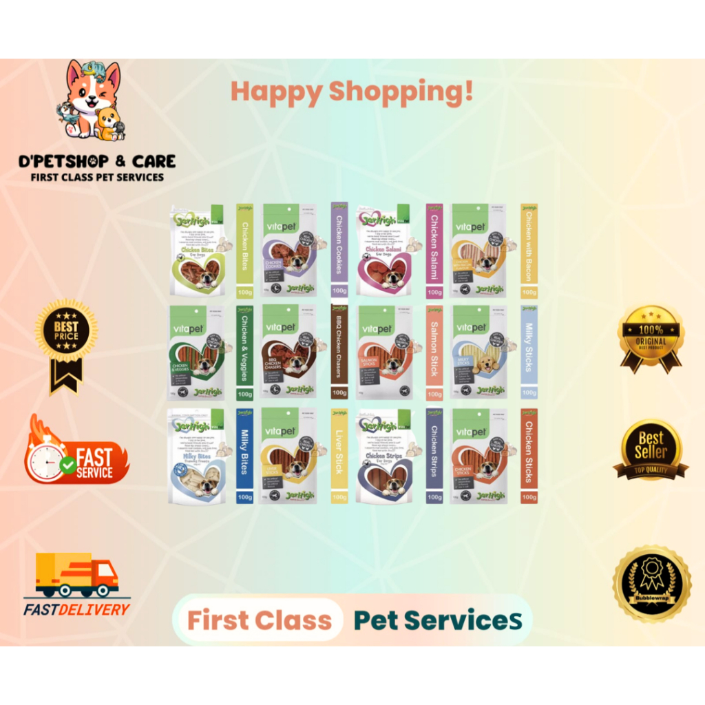JERHIGH VITAPET 100gr - Snack Anjing Murah