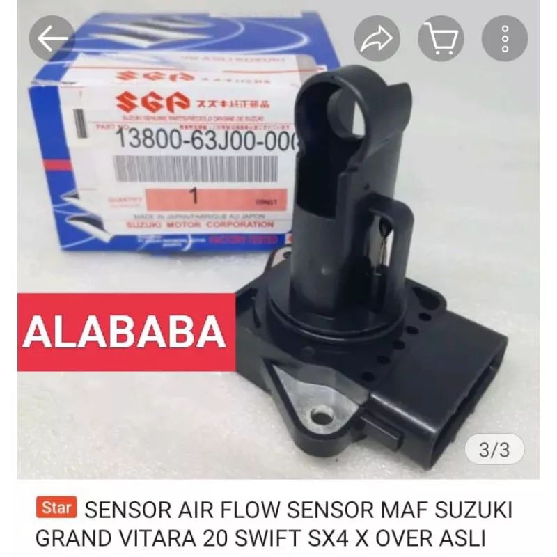 sensor airflow air flow map maf grand gran vitara swift sx over sxover