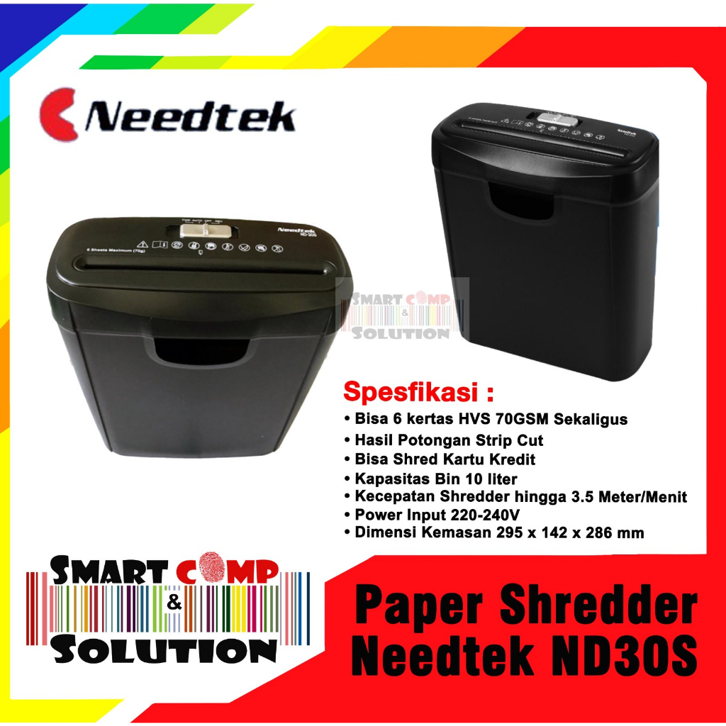 Paper Shredder Needtek ND30S / ND-30S / 30 S - Mesin Penghancur Kertas