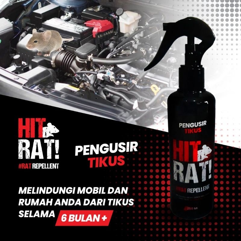 SPRAY OBAT ANTI TIKUS HITRAT, PENGUSIR TIKUS KAP MESIN MOBIL, RUMAH, KANTOR, PARFUME CAIRAN PENANGKAL TIKUS AMPUH RAT REPELLENT 250 ML