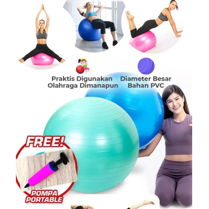 Bola Yoga/Yoga Ball UKURAN BESAR/Bola Yoga/ Ball Gymball BESAR / Bola Senam Alat Olahraga Otot Pilates Keseimbangan Stabilitas Bola Gym Kebugaran /bola gym / bola yoga wanita