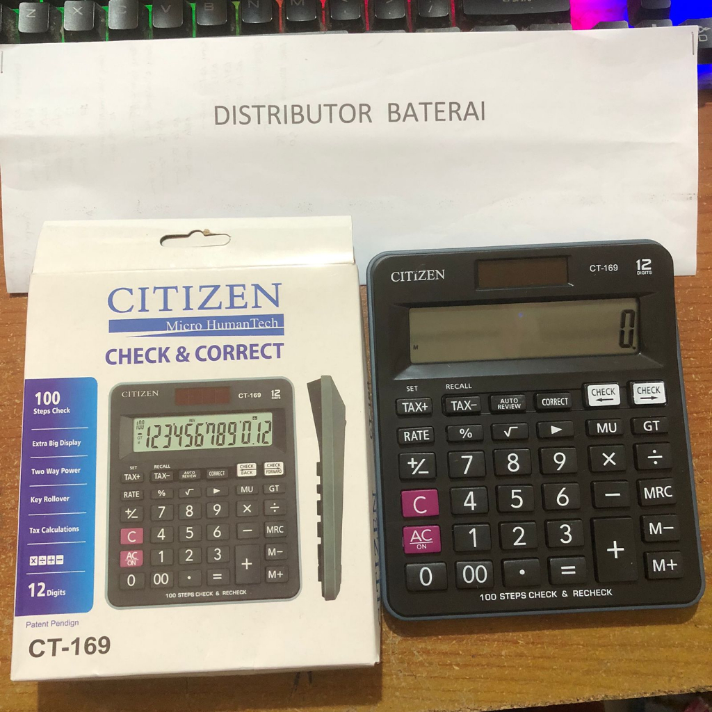 

CT 169 CT169 12Digit Kalkulator Calculator