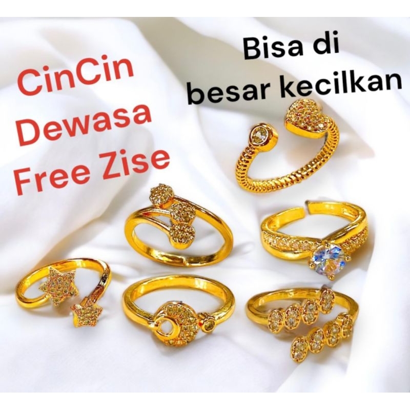 cincin wanita //cincin bisa di besar kecil kan //