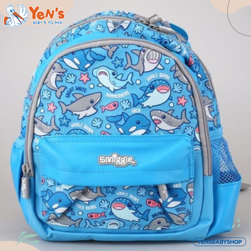 Smiggle Backpack Anak Tk - Shark Blue