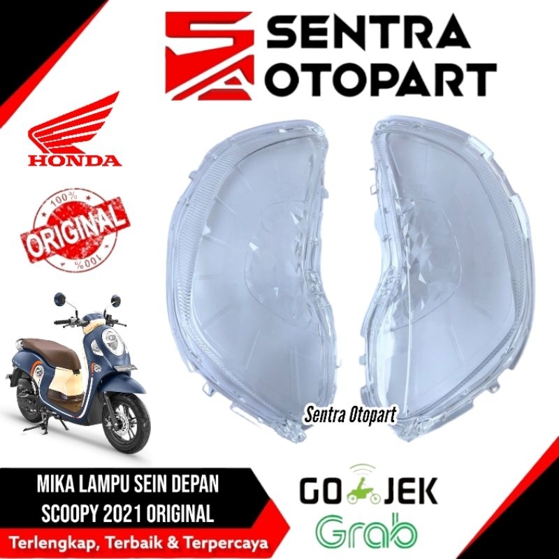 Mika kaca lampu sen sein depan kanan kiri scoopy prestige 2021 new original