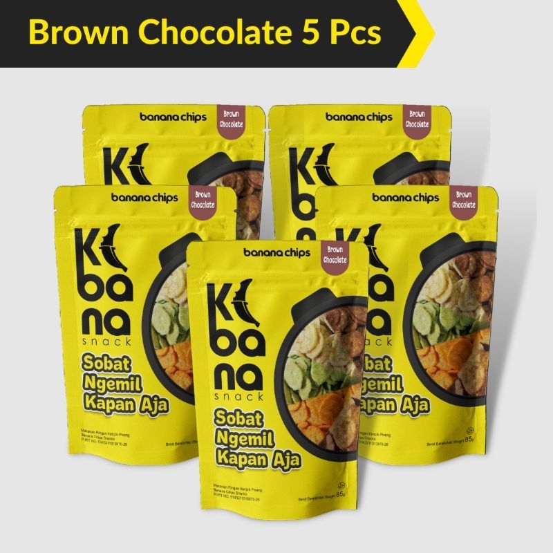 

KERIPIK PISANG KIBANA 5 PCS - BANANA CHIPS VARIAN RASA BROWN CHOCOLATE