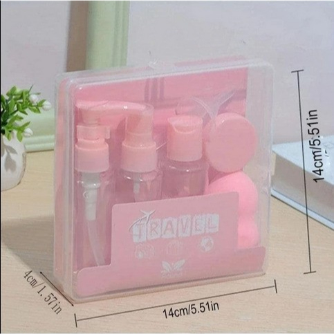 Botol Mini Refill Bottle Travel Set 7 In 1 Toiletries Kit  Organizer