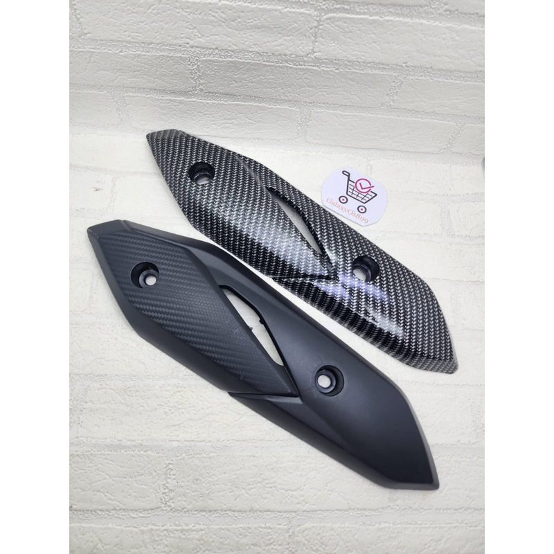 Cover Knalpot Honda Beat Esp Fi 2014 - 2017 Karbon Dan Hitam - Tutup Knalpot Beat Esp - Pelindung Knalpot