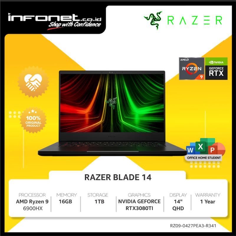 RAZER BLADE 14 Ryzen 9 6900HX 16GB 1TB RTX 3080TI 14 QHD W11