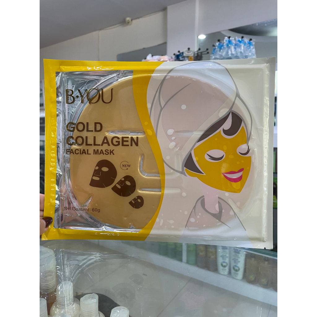 BYOU Crystal Collagen Mask Series Gold Collagen Facial Mask 60gr