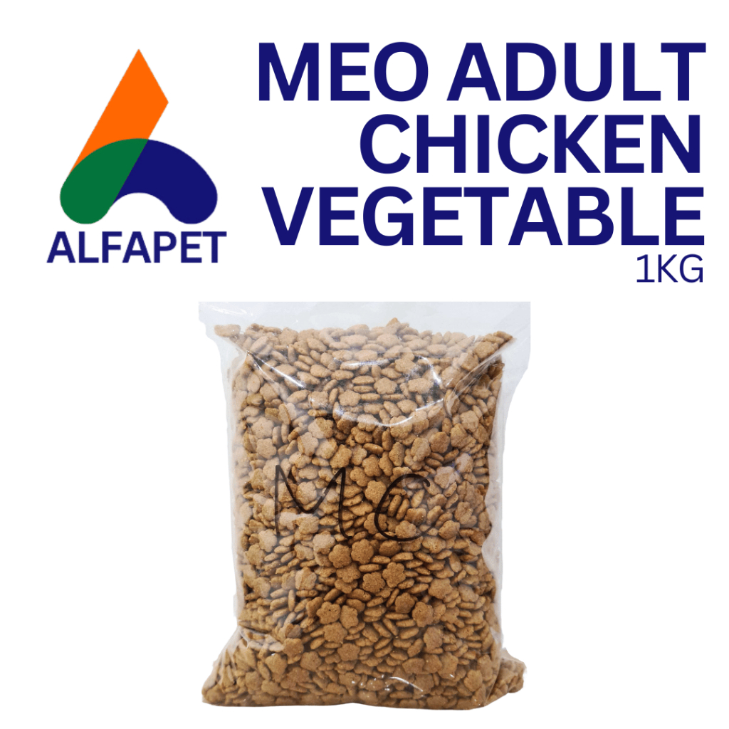 Meo adult Chicken Vegetable 1kg makanan kering kucing me o