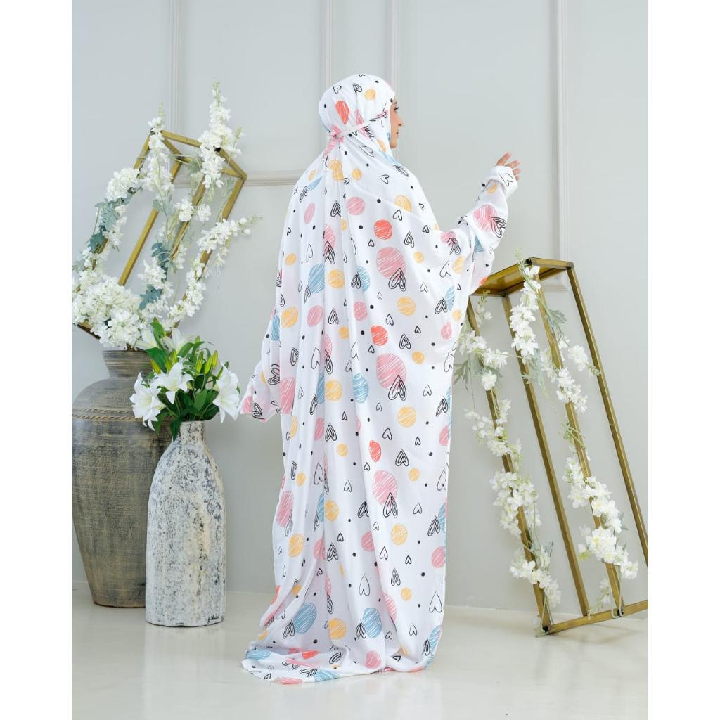 Mukena terusan hadramaut/mukenaterusan motif/rukuh terusan