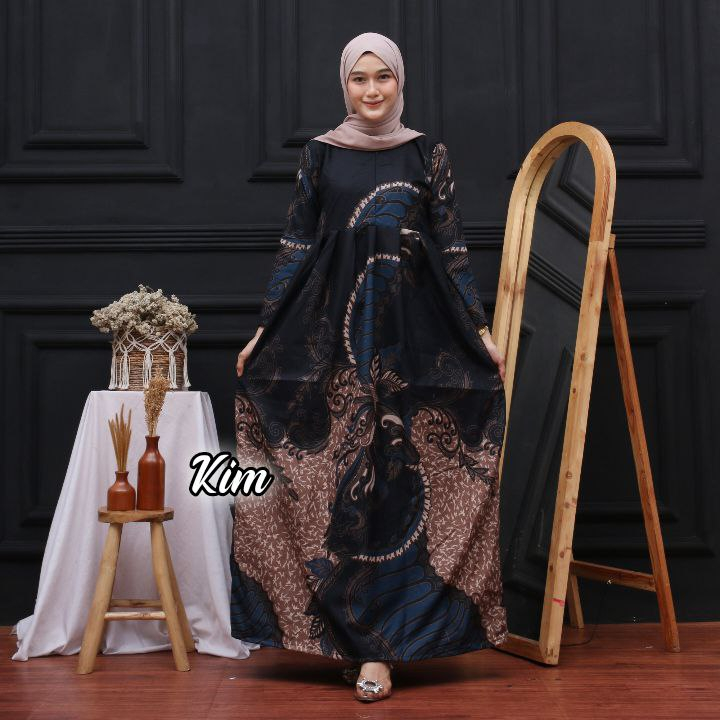 BATIK KALONGAN | GAMIS BAHAN POLYMICRO BATIK PEKALONGAN ALL SIZE