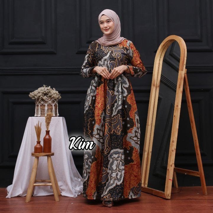 BATIK KALONGAN | GAMIS BAHAN POLYMICRO BATIK PEKALONGAN ALL SIZE