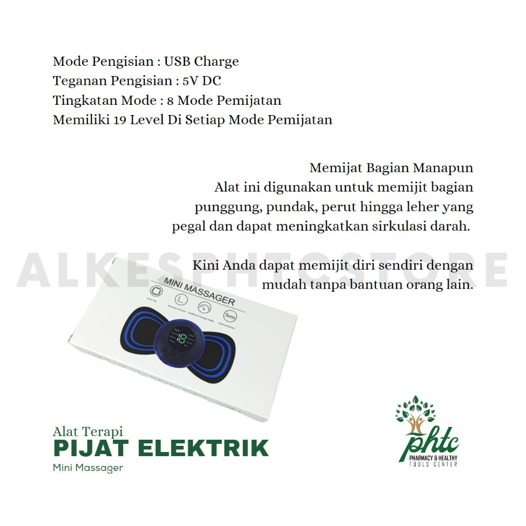 EMS Alat Terapi Pijat Elektrik Mini Massager Portable System Charge
