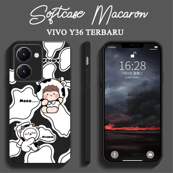 Softcase Macaron Motif Vivo Y36 Terbaru [UV01] Motif Strabuck - Softcase Vivo Y36 2023 - Case Vivo Y