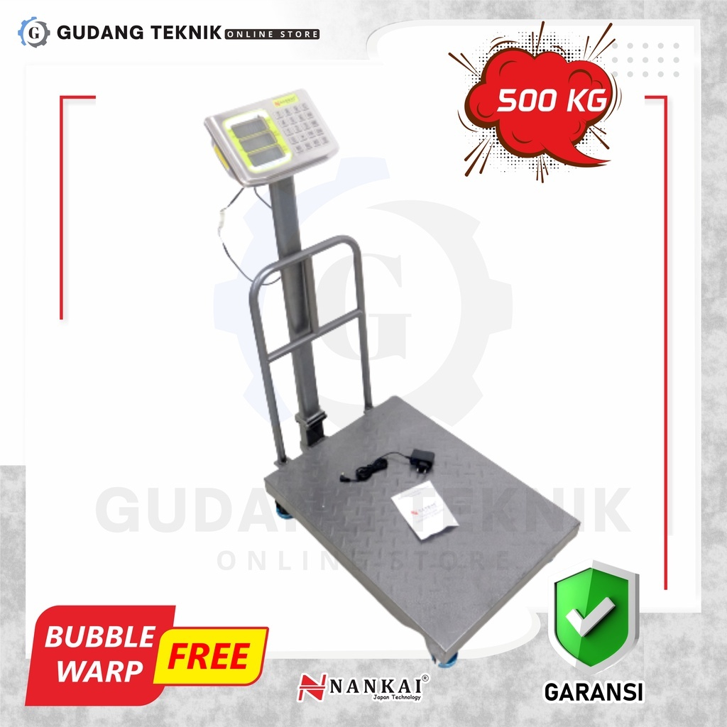 Timbangan Duduk Digital Rail 500Kg NANKAI / Digital Scales Double Display Timbangan Digital Duduk Kapasitas 500 Kg NANKAI