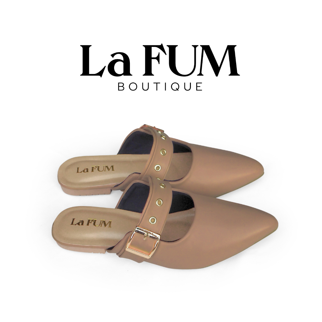 SENDAL FLAT MULES WANITA - ALESYAA SHOES CASUAL NEW ARRIVAL La FUM