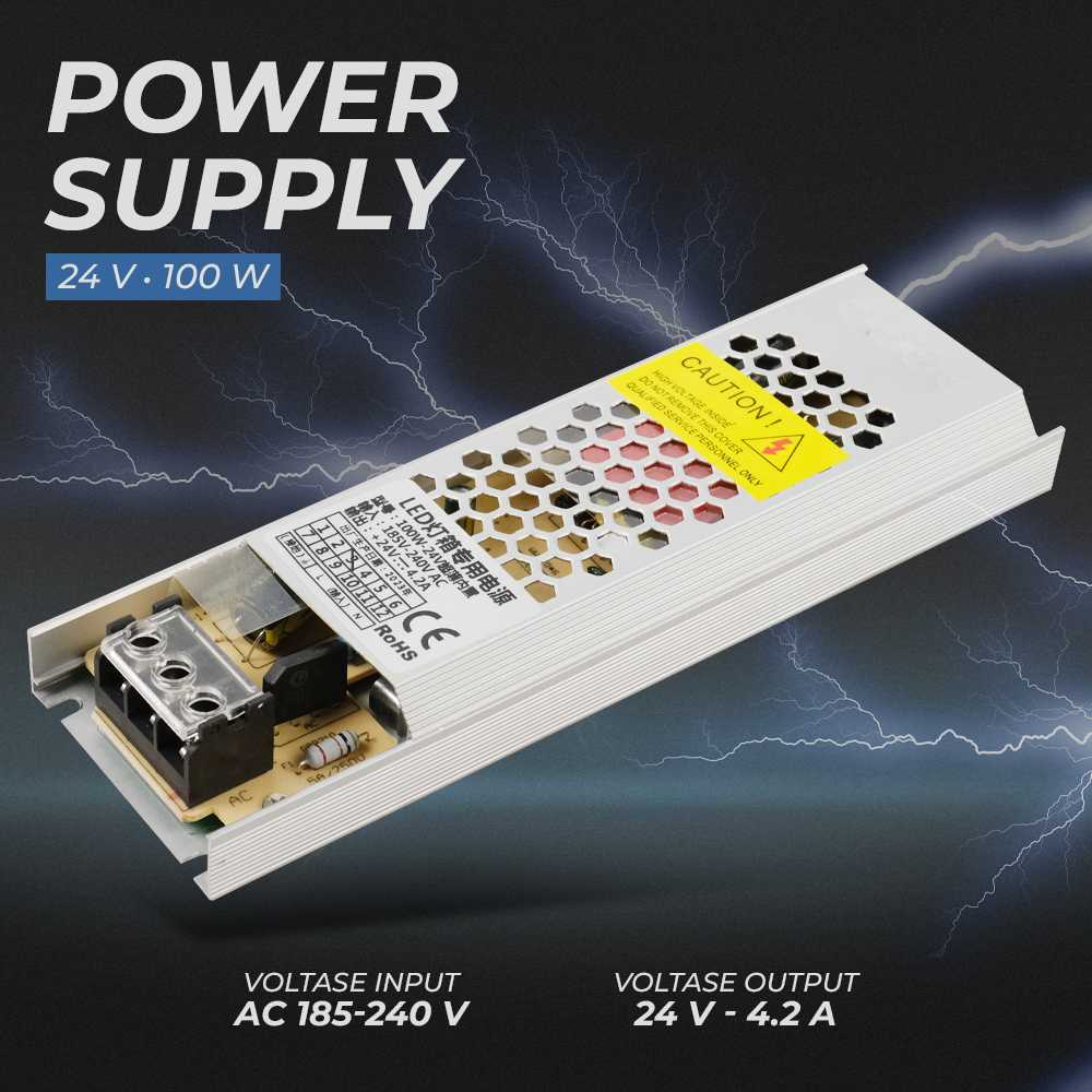 Power Supply 24 V Ultra Thin Silent Power 100 W Desain Ultra Tipis Pengatur Tegangan Perangkat Elektronik