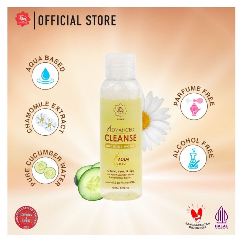 Viva Queen Advanced Cleanse Micelar Water Pembersih Make Up