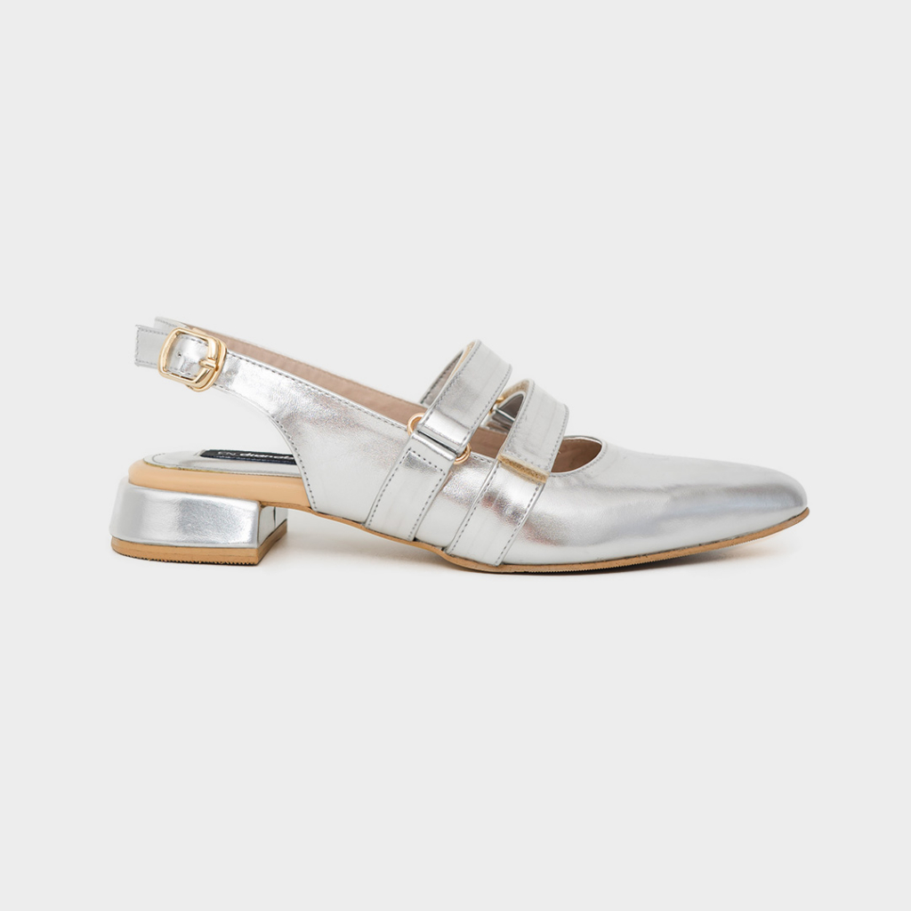 Dianable - Runa Heels Mules Shoes (Silver - Pear - Black)