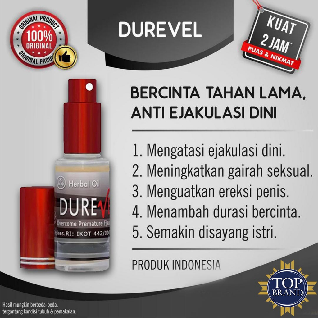 COD Durevel Spray Original __ Obat Tahan Lama Oles Pria