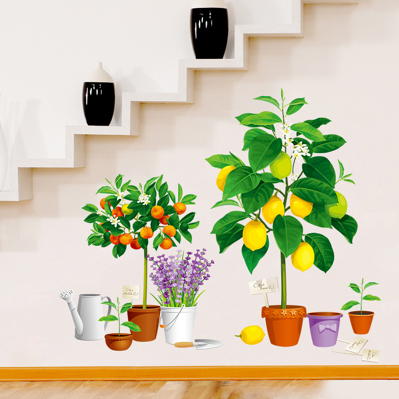 WALLSTICKER WALL STICKER STIKER SETIKER HIASAN DINDING POT POHON 1 LIME LEMON JERUK WALLPAPER TEMBOK DEKORASI RUMAH RUANG TAMU KELUARGA TEMPELAN PINTU JENDELA KACA KAMAR MANDI DEKOR KERAMIK KRAMIK LEMARI DAPUR WALLSTIKER DAUN AESTHENTIC @banyak